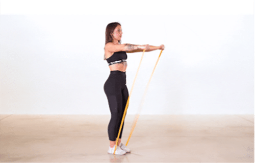 Arm stretches resistance band