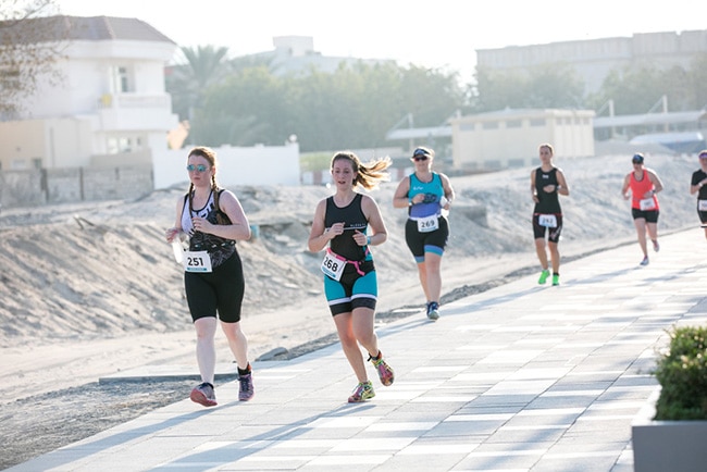 Dubai women triathlon running