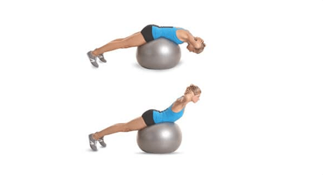 Stability ball reverse extension