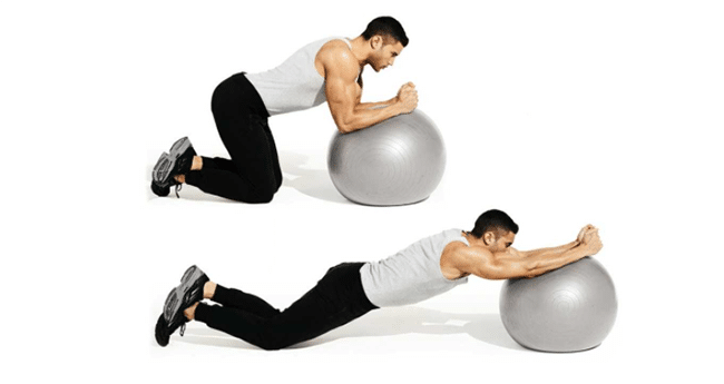 Stability ball roll-out